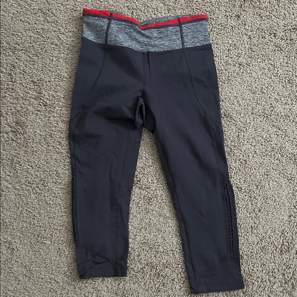 lululemon athletica Leggings with Red and Gray Accents